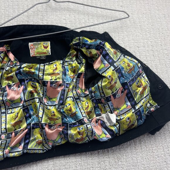 Vintage JH Design x Spongebob Nickelodeon Nascar Jacket Kids 3T Black / Yellow - Picture 15 of 15